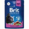 Пауч цыпленок и индейка в соусе BRIT Premium для взрослых кошек 5048823